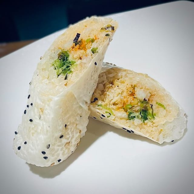 Baked Blue Crab Hand Roll.